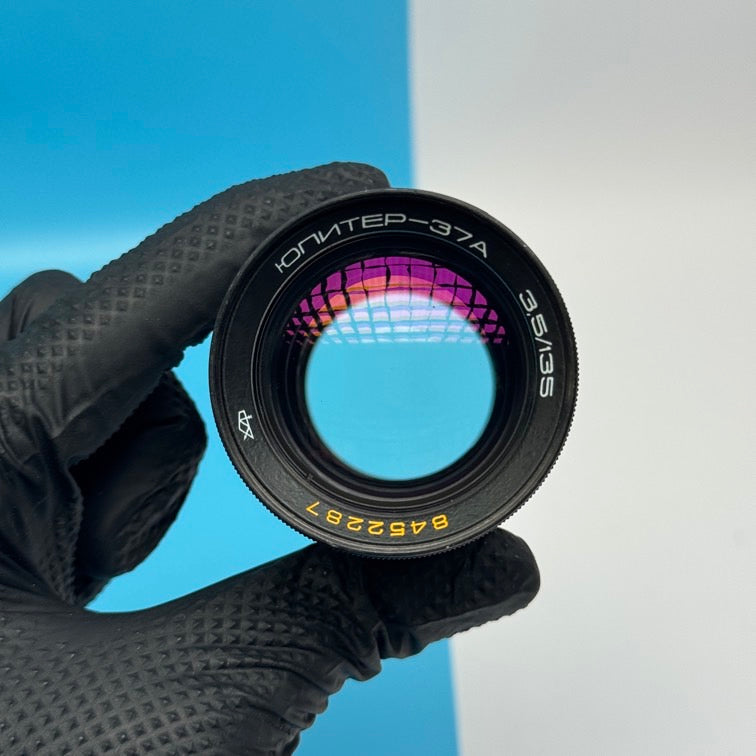 Jupiter-37a 135mm f/3.5 Soviet Portrait Lens M42 Mount 12 Blades - FULLY FUNCTIONAL